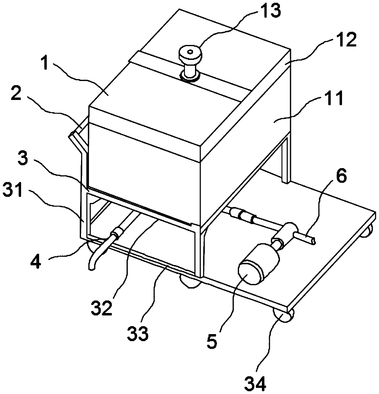 Pouring forming device applied to building material