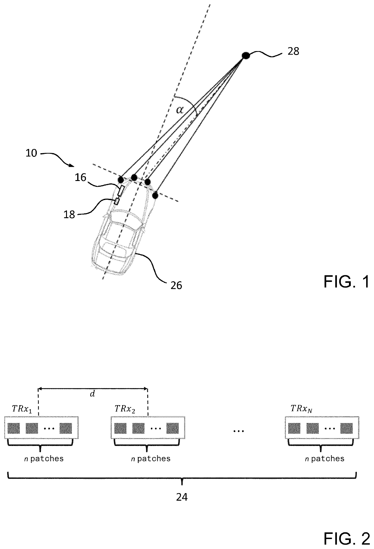 Direction of arrival estimation for automotive spread radar systems