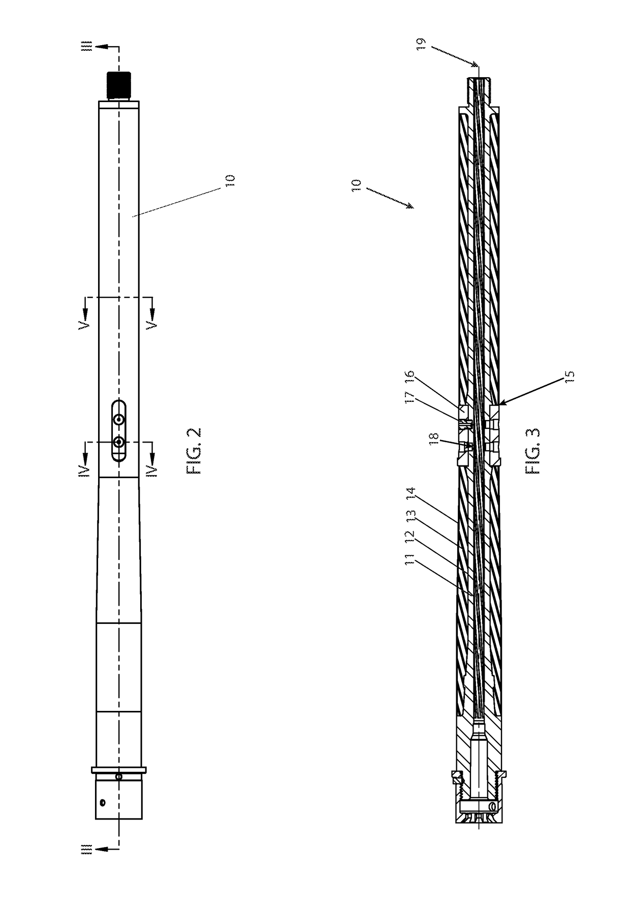 Non-segmented composite barrel for gas operated firearms