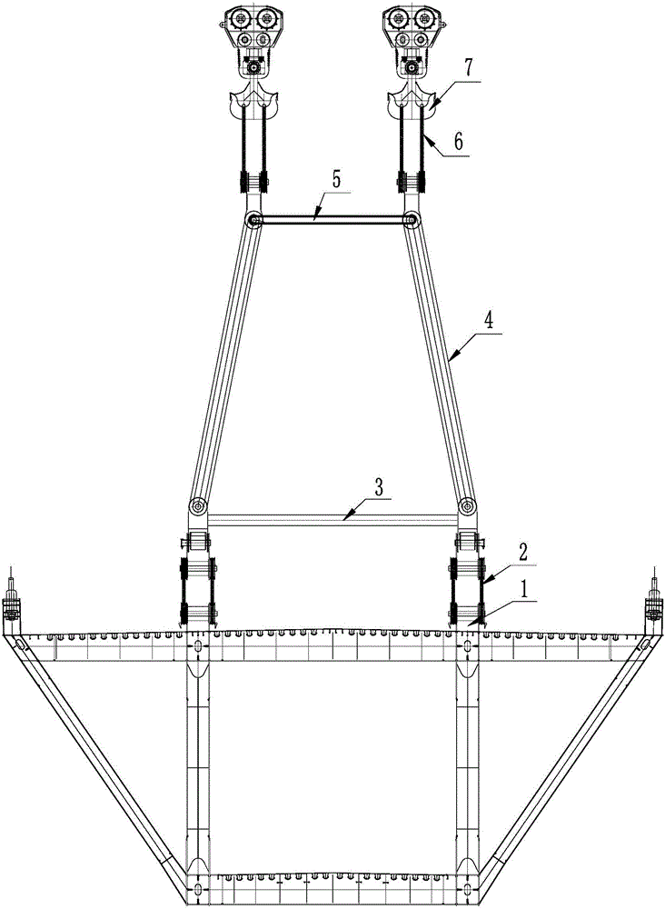 Hanger used for hoisting large-section steel truss girders and hoisting method