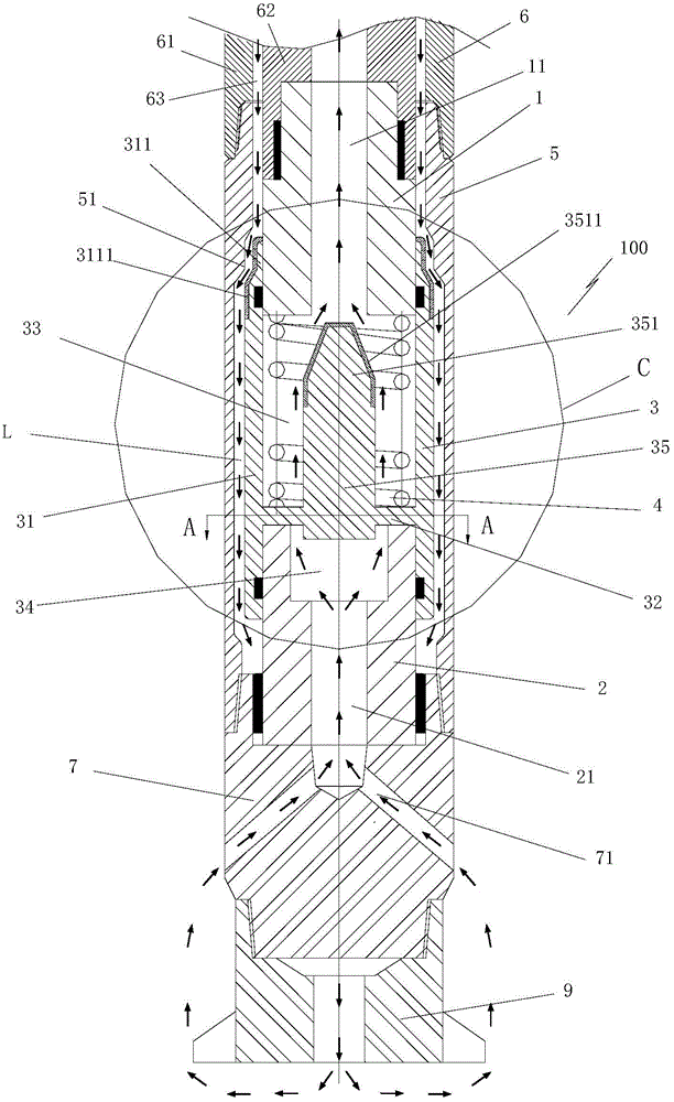 Inner blowout prevention double floating valves of double-wall drill pipe