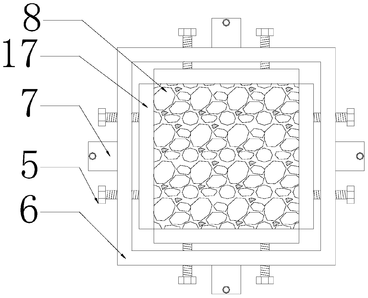 Concrete stress-strain full-curve test apparatus and working method