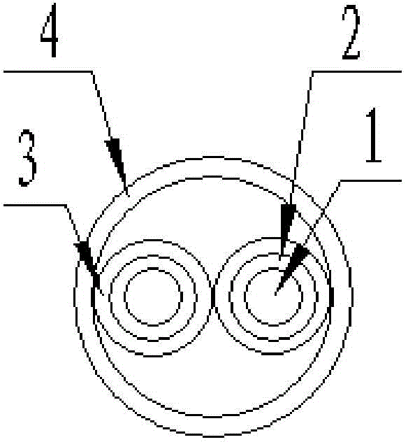 Anti-interference low-noise cable for medical use