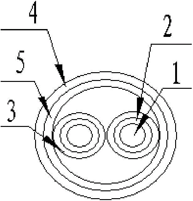 Anti-interference low-noise cable for medical use