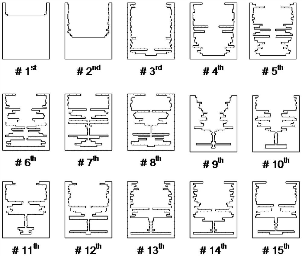 Time-domain broadband acoustic carpet type invisible garment and manufacturing method