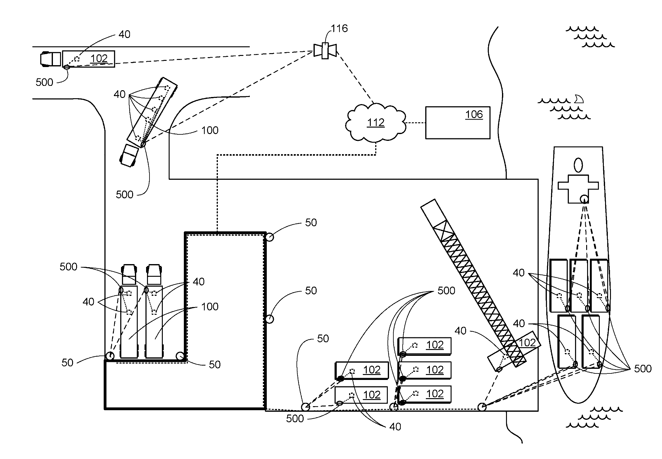 Keyhole communication device for tracking and monitoring shipping container and contents thereof