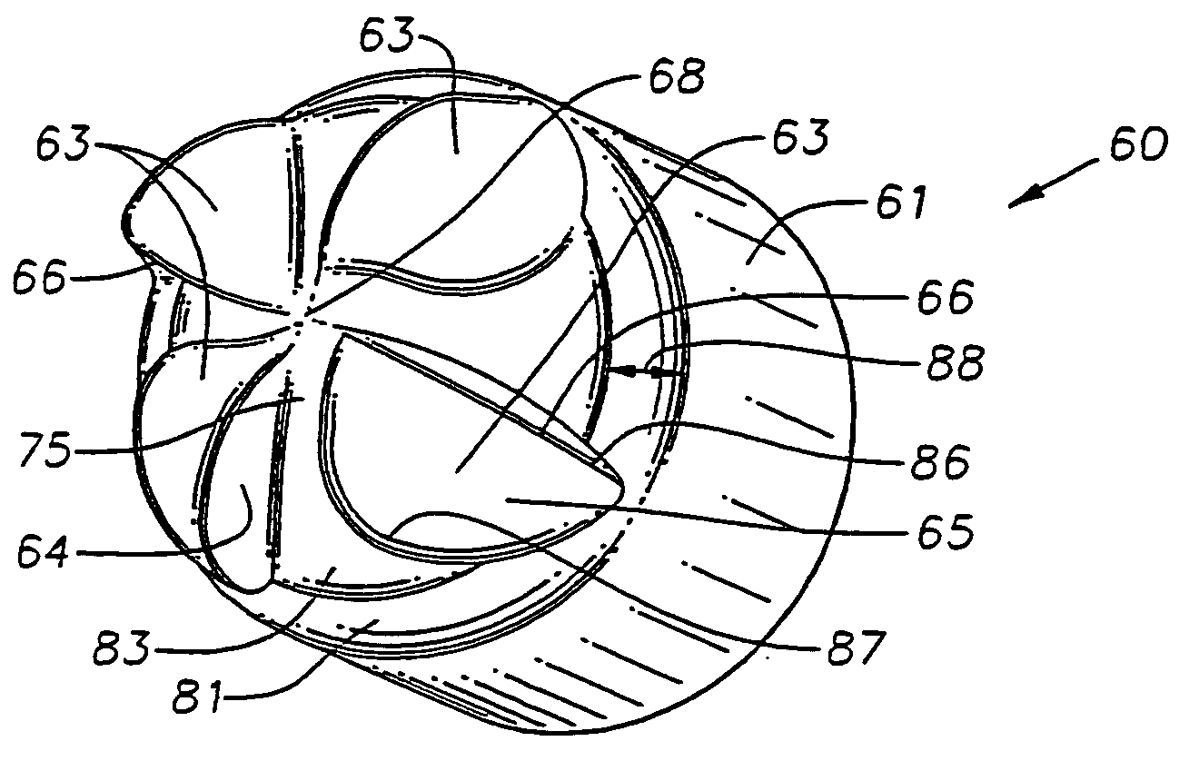 Multi-lobed cutter element for drill bit