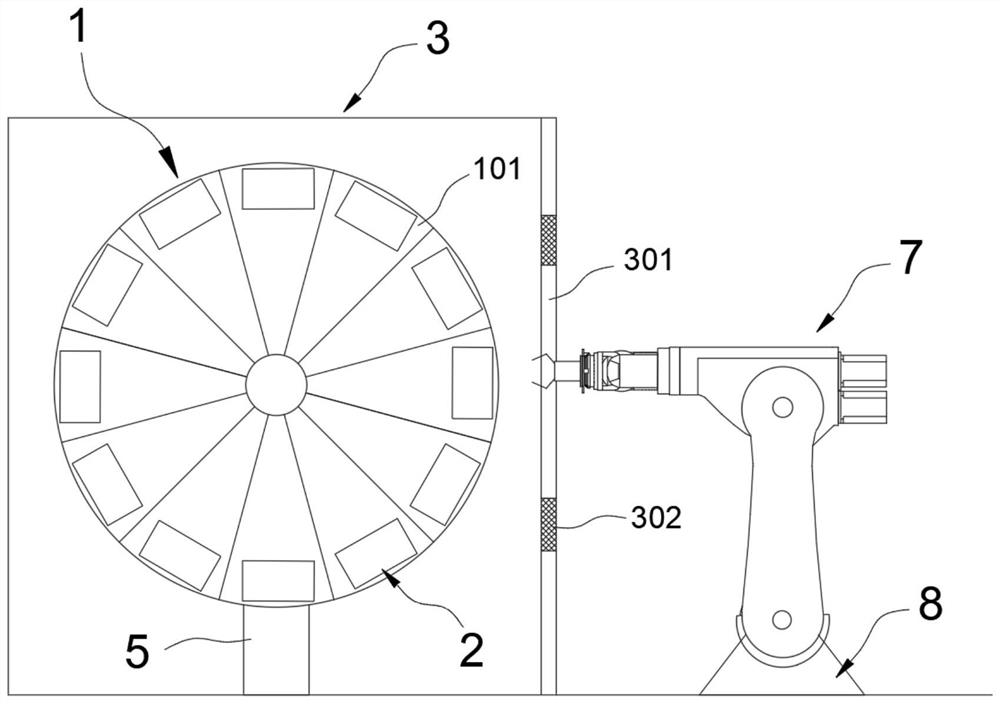 Quick access system of rail transit robot detection module