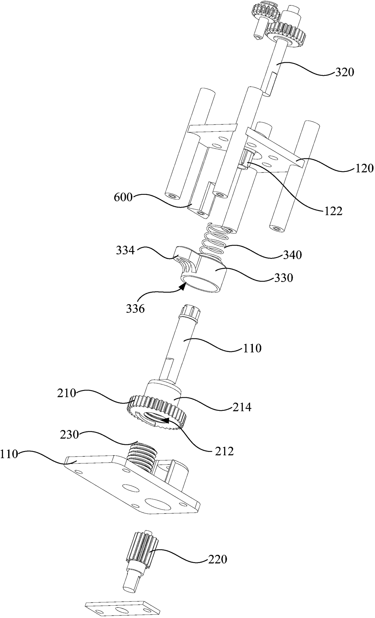 Base station antenna, electric downward inclination transmission device and switching mechanism