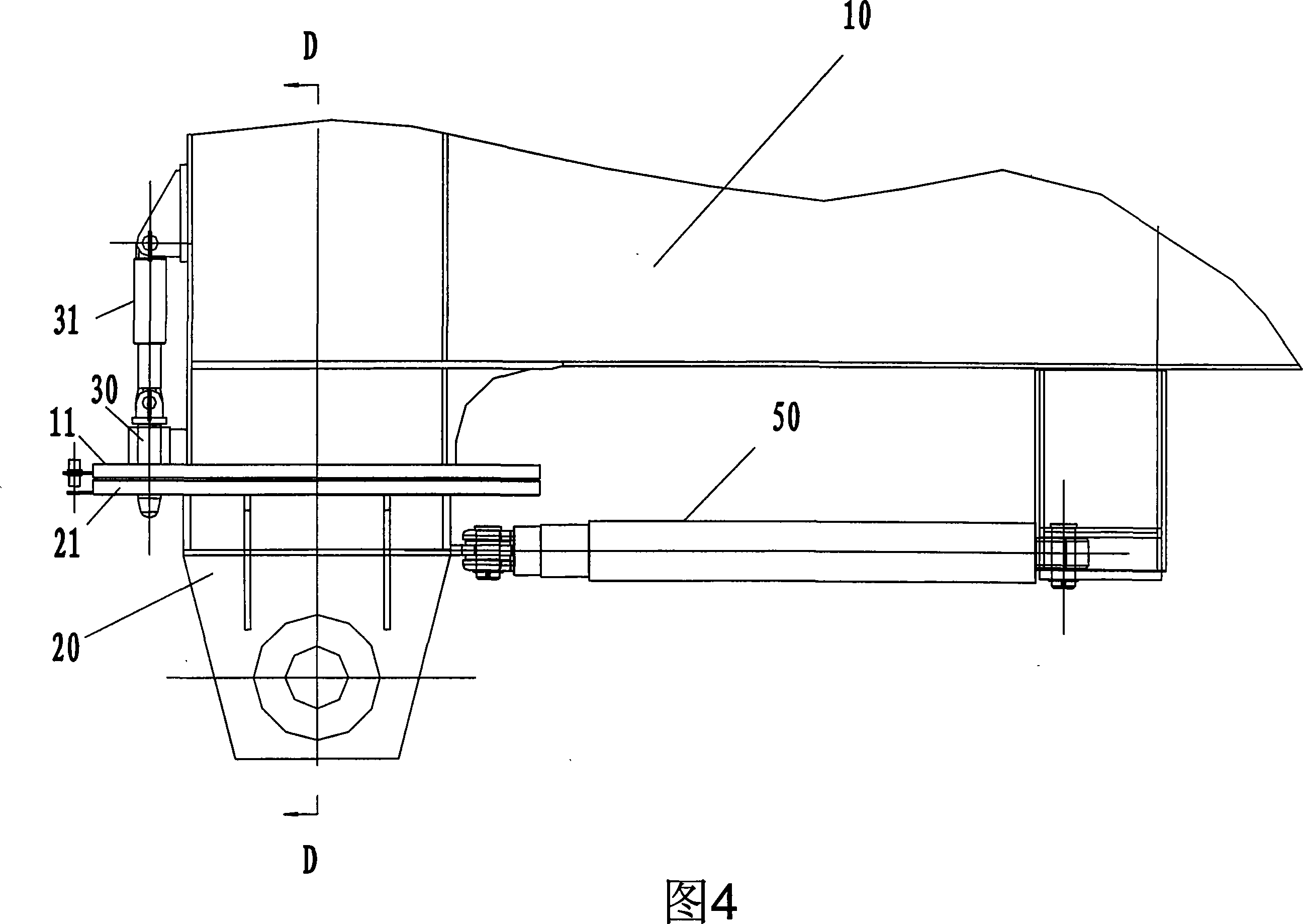 Self-steering orbit type container straddle truck and steering method thereof