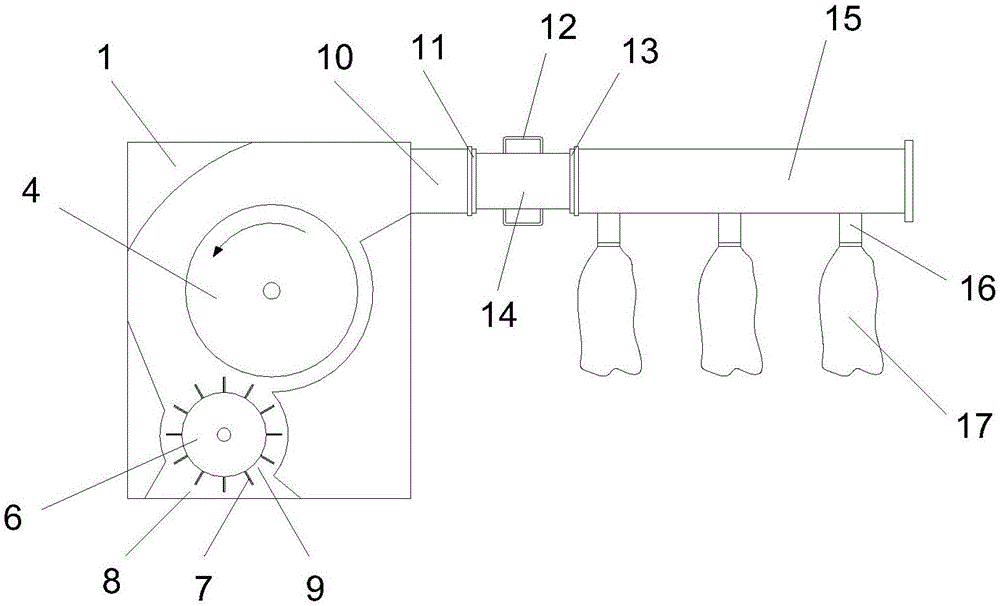 Uniform feeding cotton condensing device