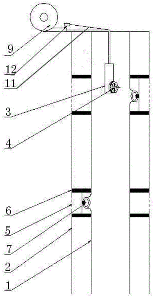 Butt-joint one-well multilayer groundwater sampling system based on electromagnet