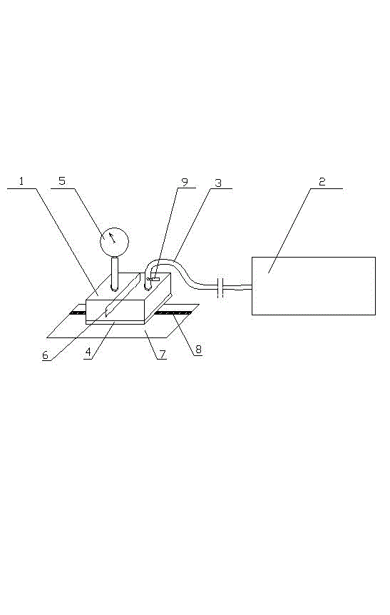 Weld joint tightness detecting device for ship under construction