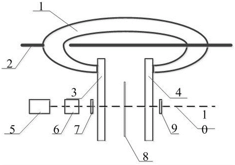 Straight optical path linear optical current sensor and current detection method