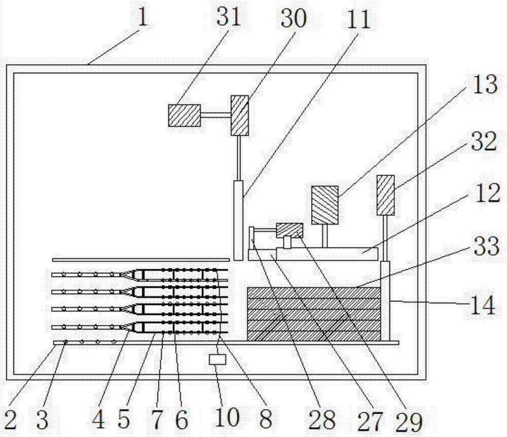 Bonding and hot-pressing integrated machine for wood plates