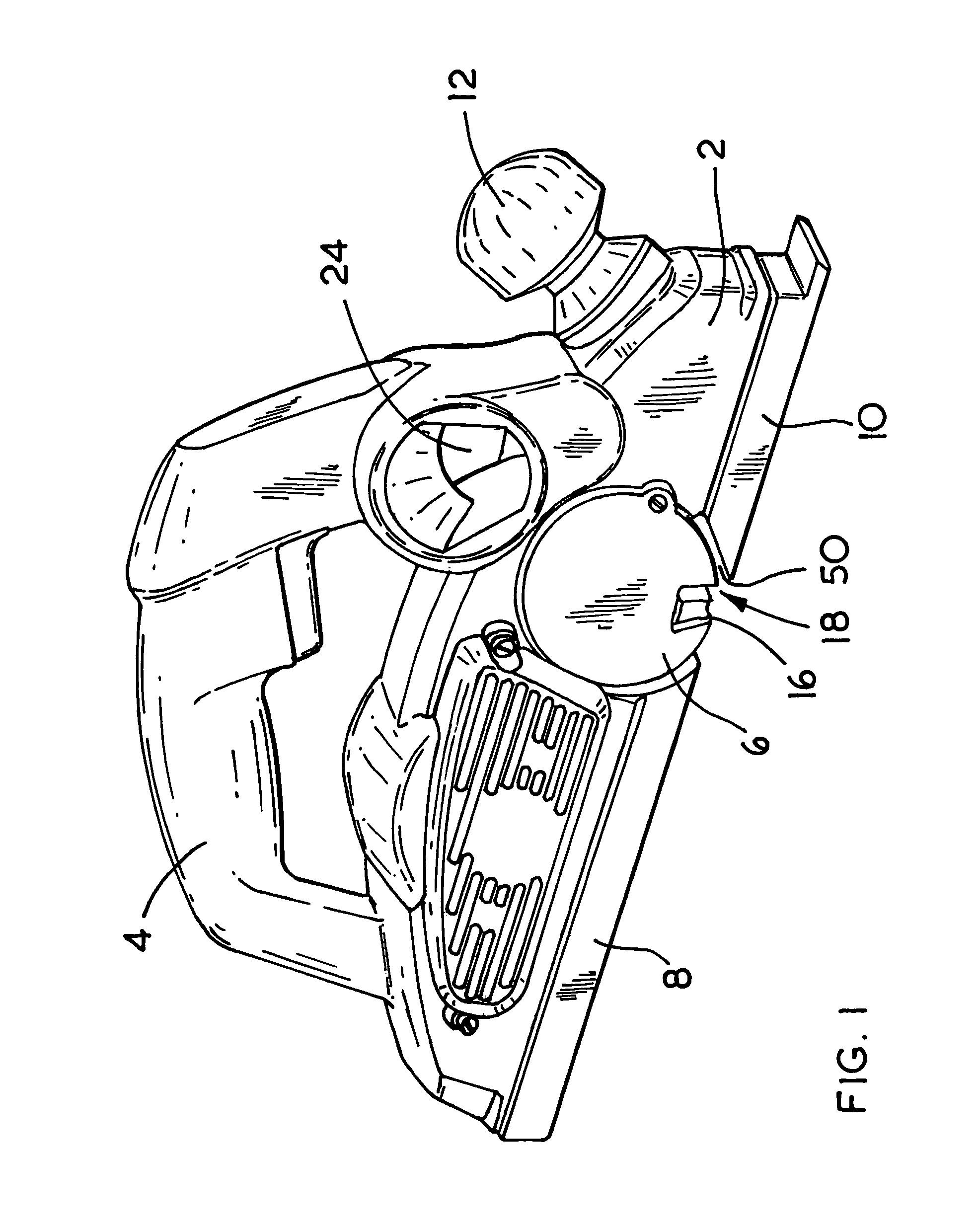 Debris collection container for a planer