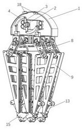 Translation pull-in type mechanical claw for recycling AUV