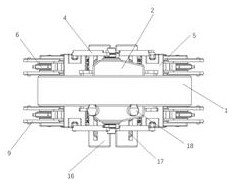 Translation pull-in type mechanical claw for recycling AUV