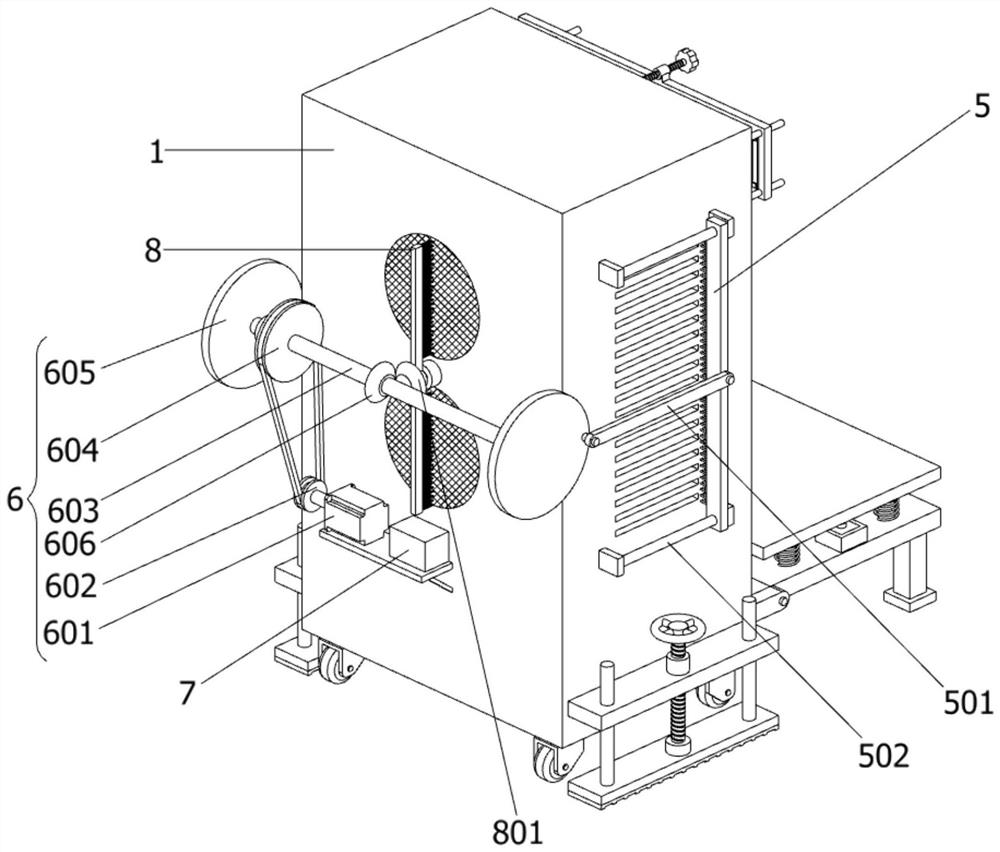 Electronic information technology anti-interference device convenient to move