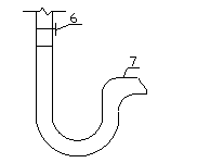 Water-filling type siphon drainage device applicable to radioactive well