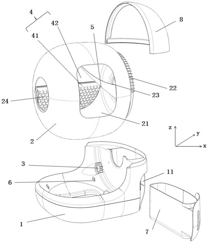 Pet cat excrement screening device