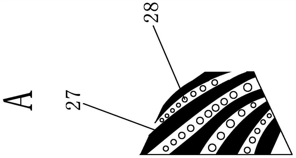 An air-suction adjustable-pitch spiral bevel tooth metering device