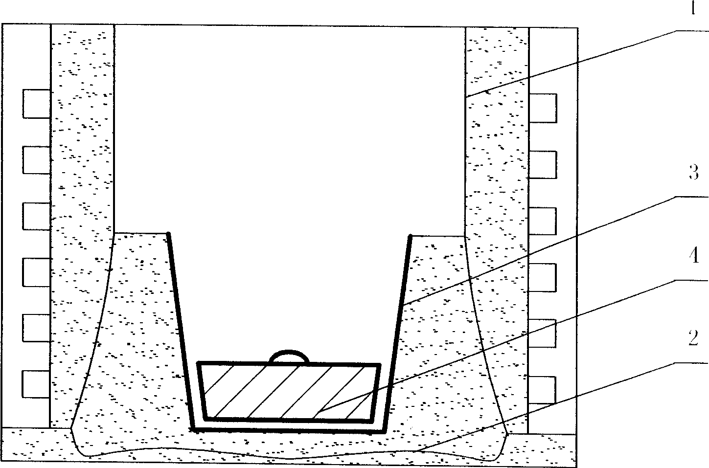 Method for repairing furnace lining of intermediate frequency furnace for steelmaking