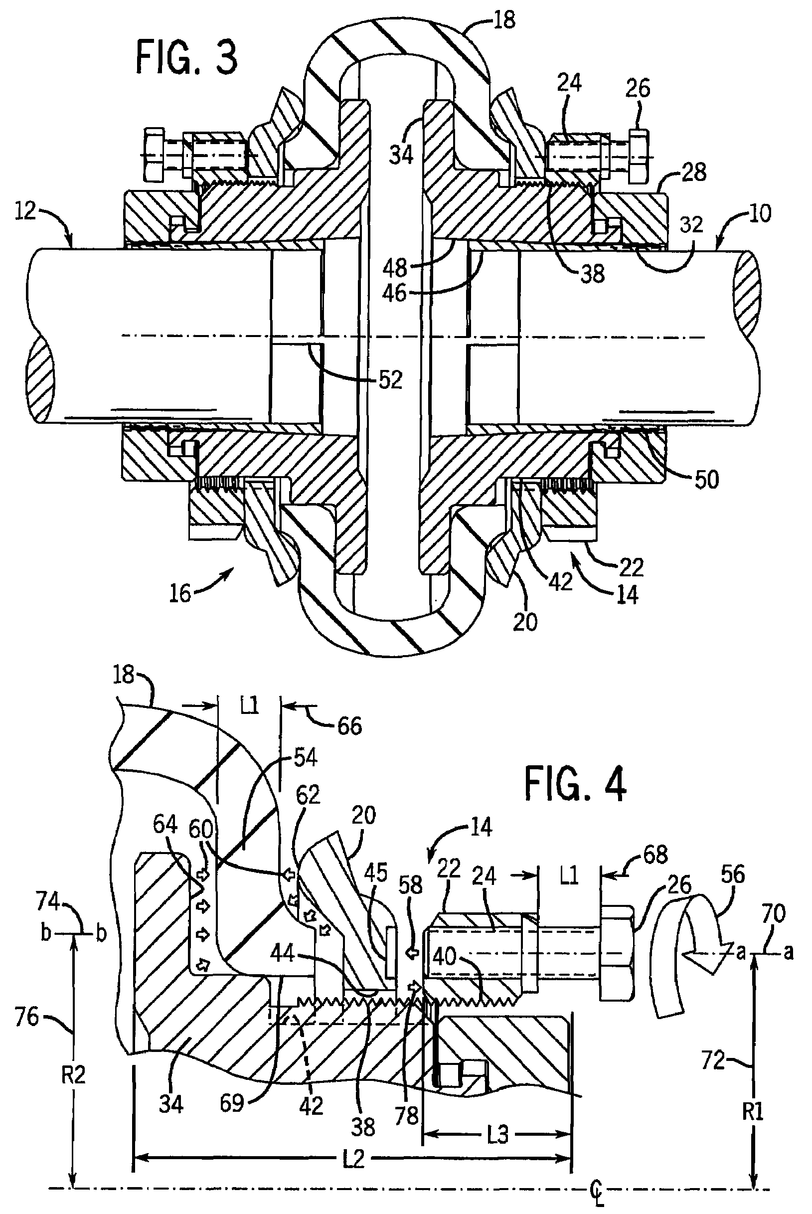 Flexible shaft coupling system with antirotational features