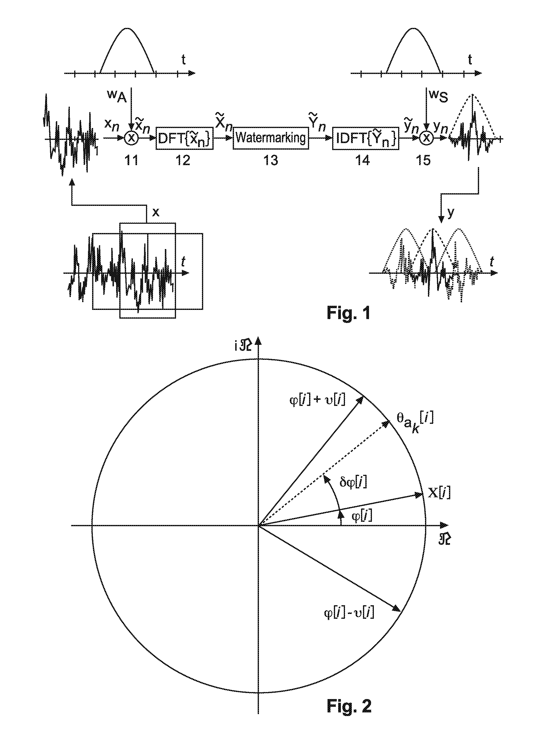 Method and apparatus for increasing the strength of phase-based watermarking of an audio signal