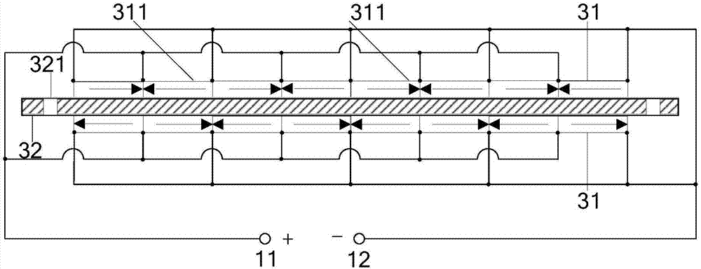 Through drill bit dipole acoustic logging emitter and logging device