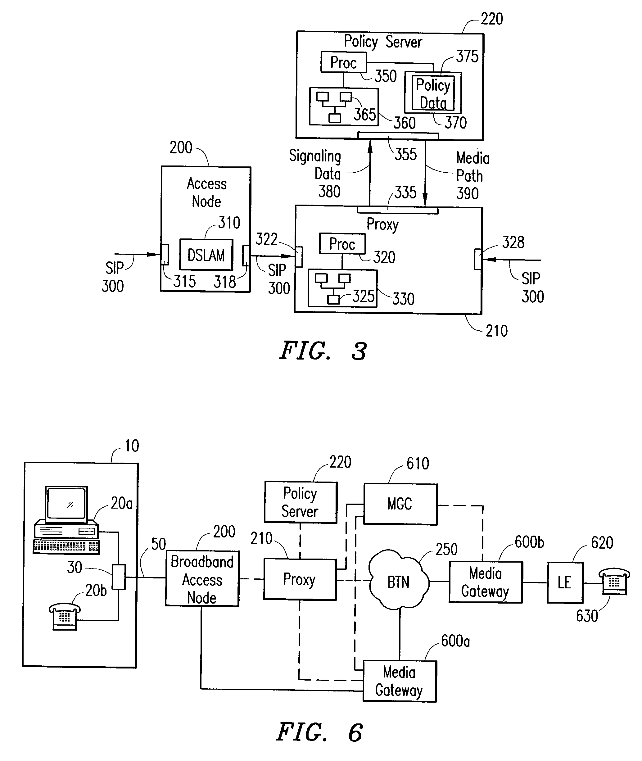 Policy based media path selection in a broadband access network