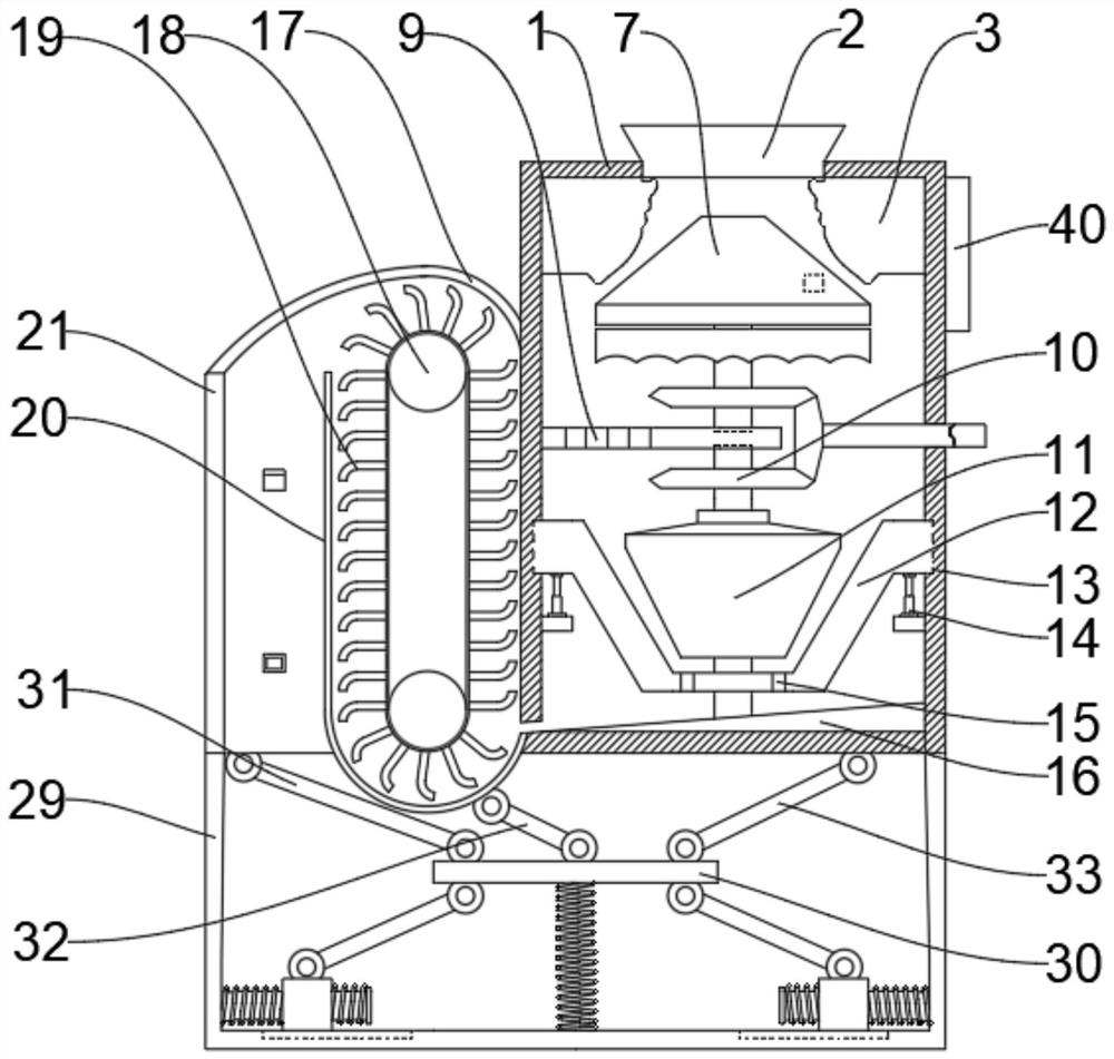 Stone crushing device for municipal construction