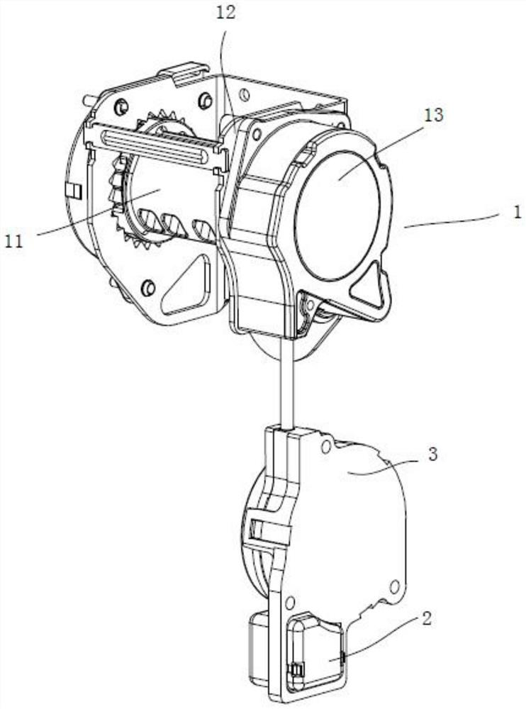 Split structure type safety belt retractor