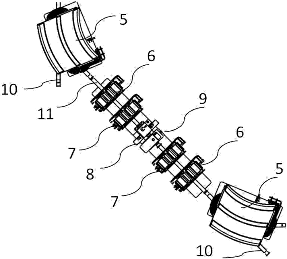 A compact type proton beam energy and energy spread control structure