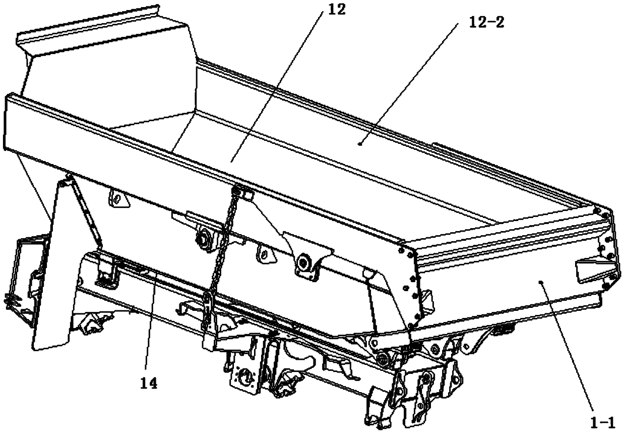 Cargo compartment rear baffle of dump truck