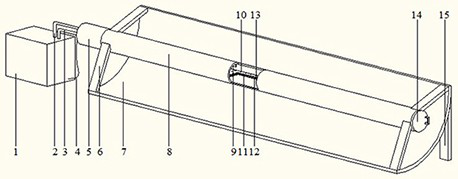 Trough type solar energy and high-voltage electric field drying pipe