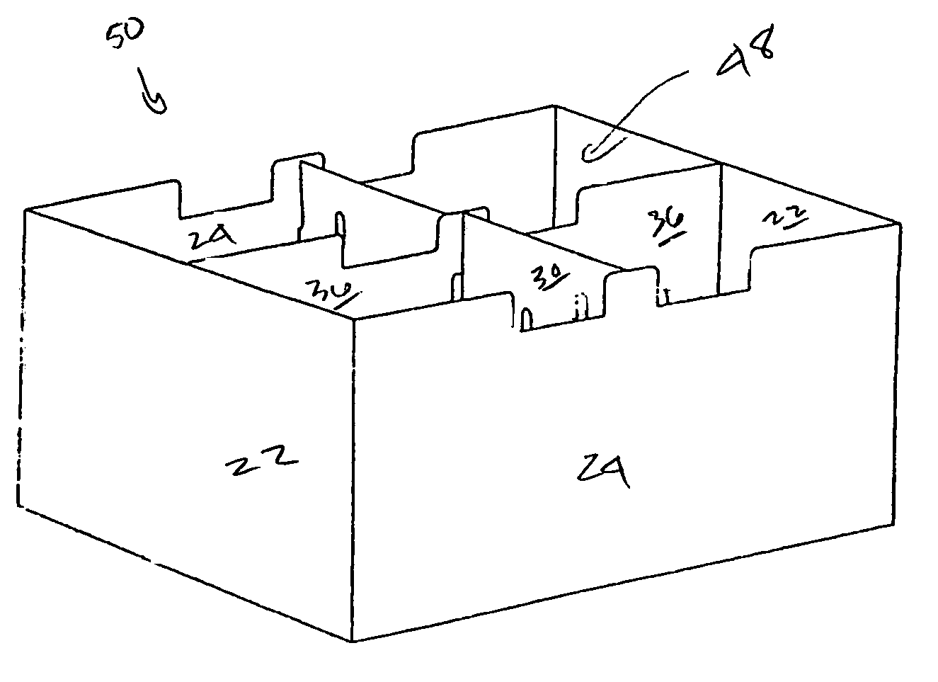 Single piece bulk bin blank and container