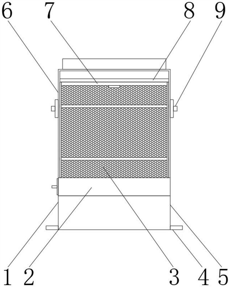 Sewage filtering equipment for leather processing