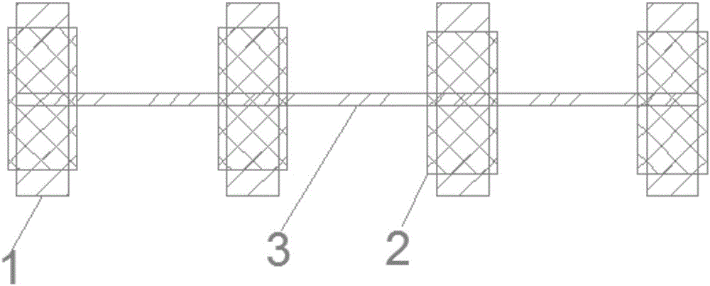 Solar cell front electrode with combination of points and lines and preparation method