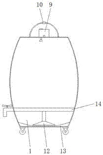 Yellow rice wine warmer facilitating wine taking