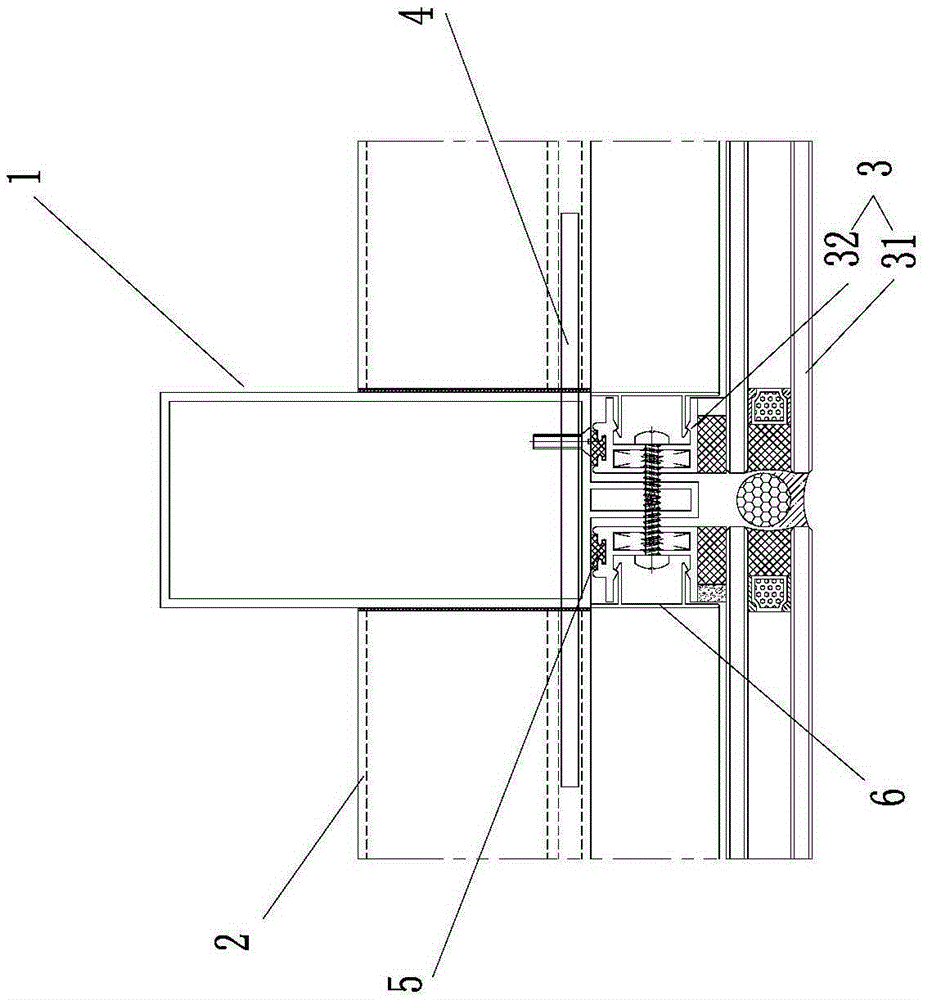 Hidden frame glass curtain wall