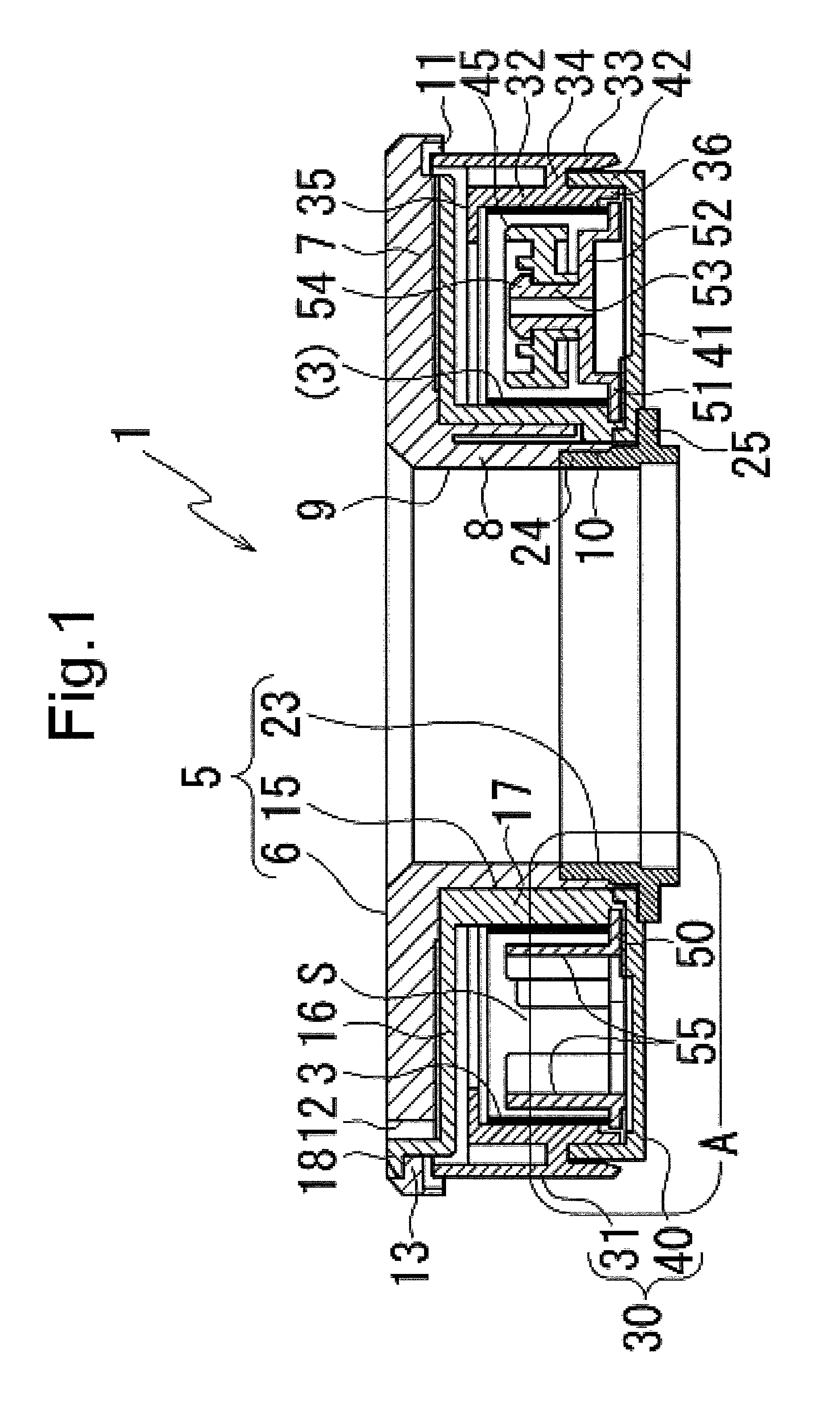 Rotational connector device including a spacer disposed in an annular space formed between a rotor and a stator