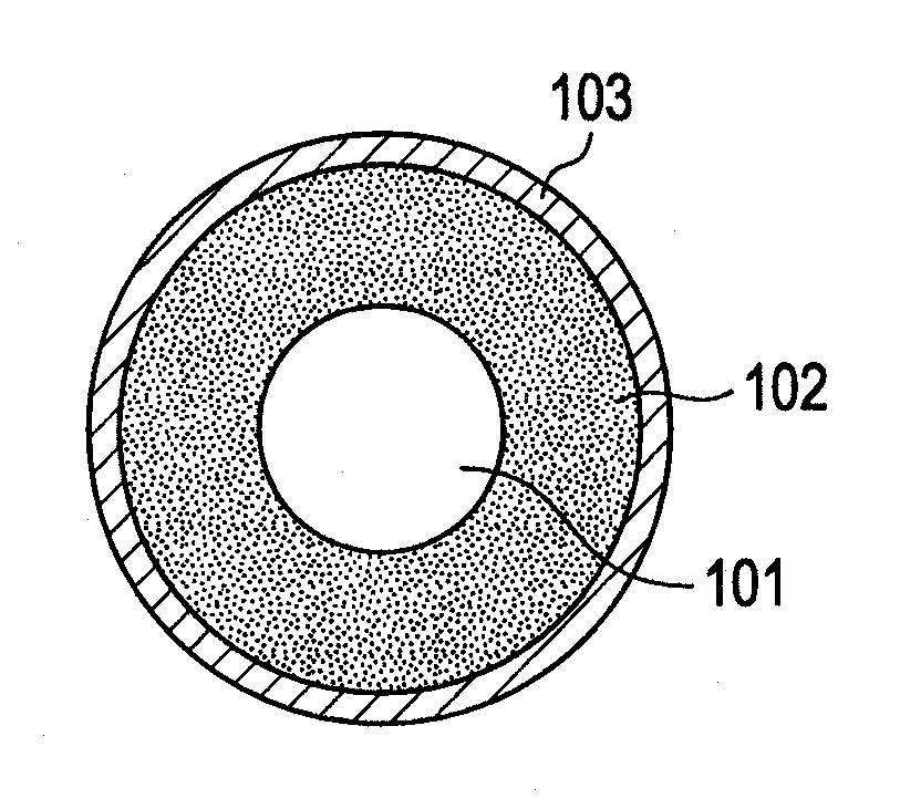 Charging member and process for its production