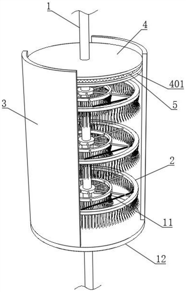 Redirection drainage type sewage treatment combined filler