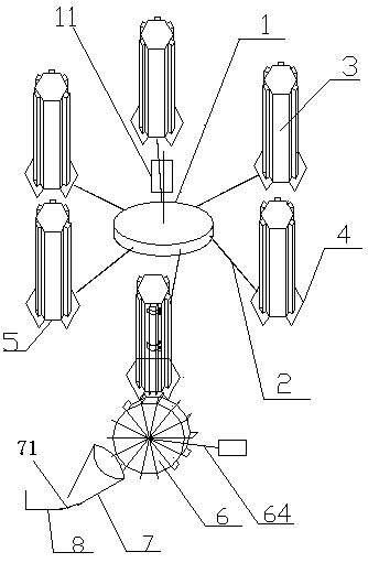 Coin exchange machine with large coin storage capacity