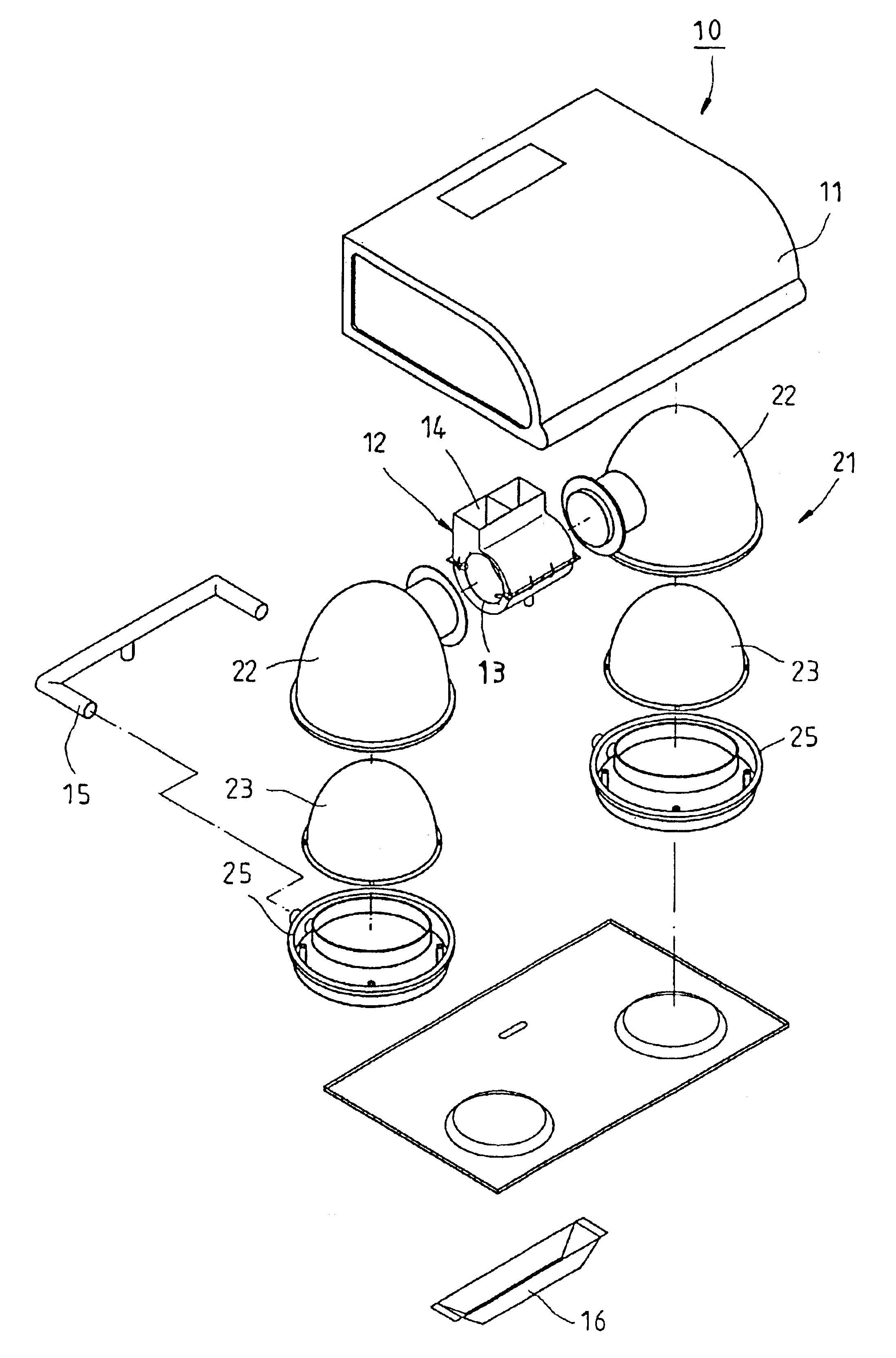 Smoke guide structure for kitchen hood