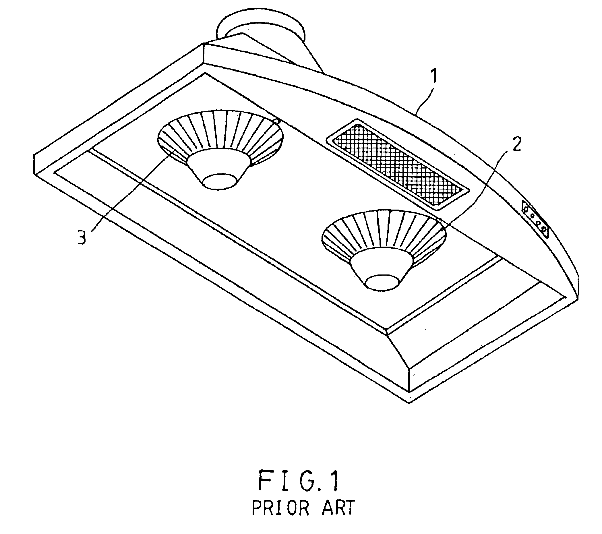 Smoke guide structure for kitchen hood