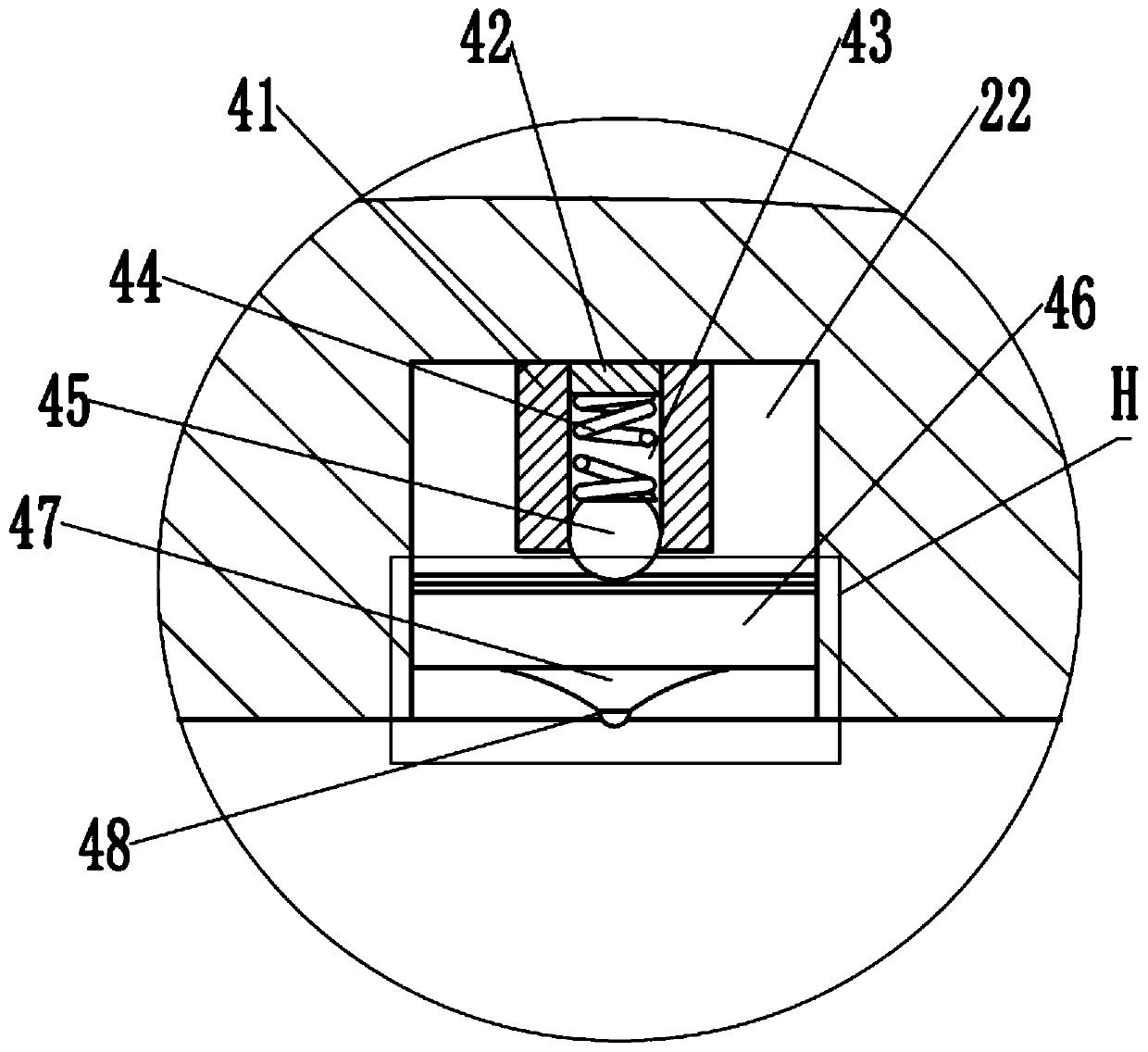 Anti-disorder needle withdrawing device of double-sided jacquard machine