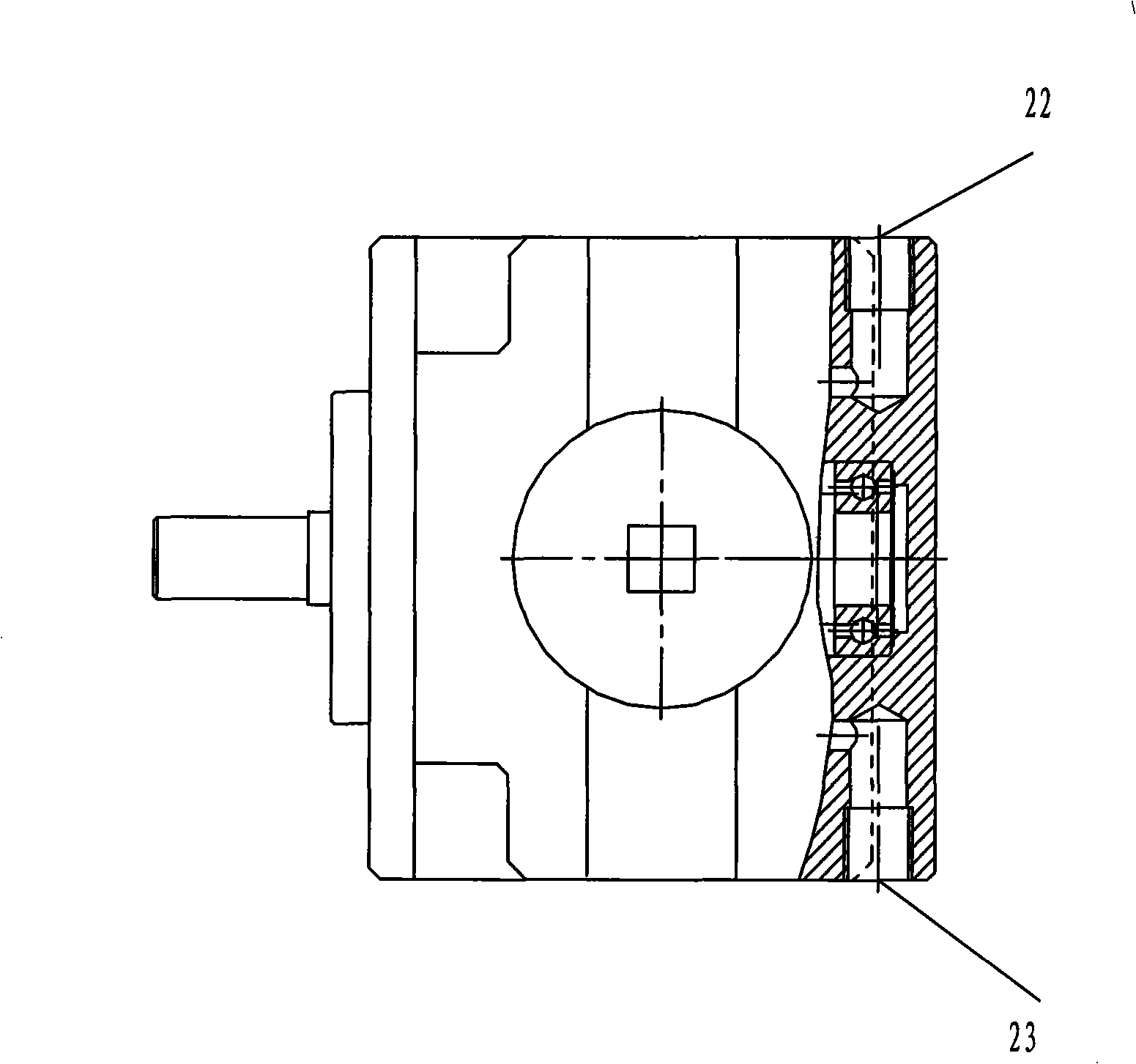 Skid shoe-free swash plate-free axial short piston pump