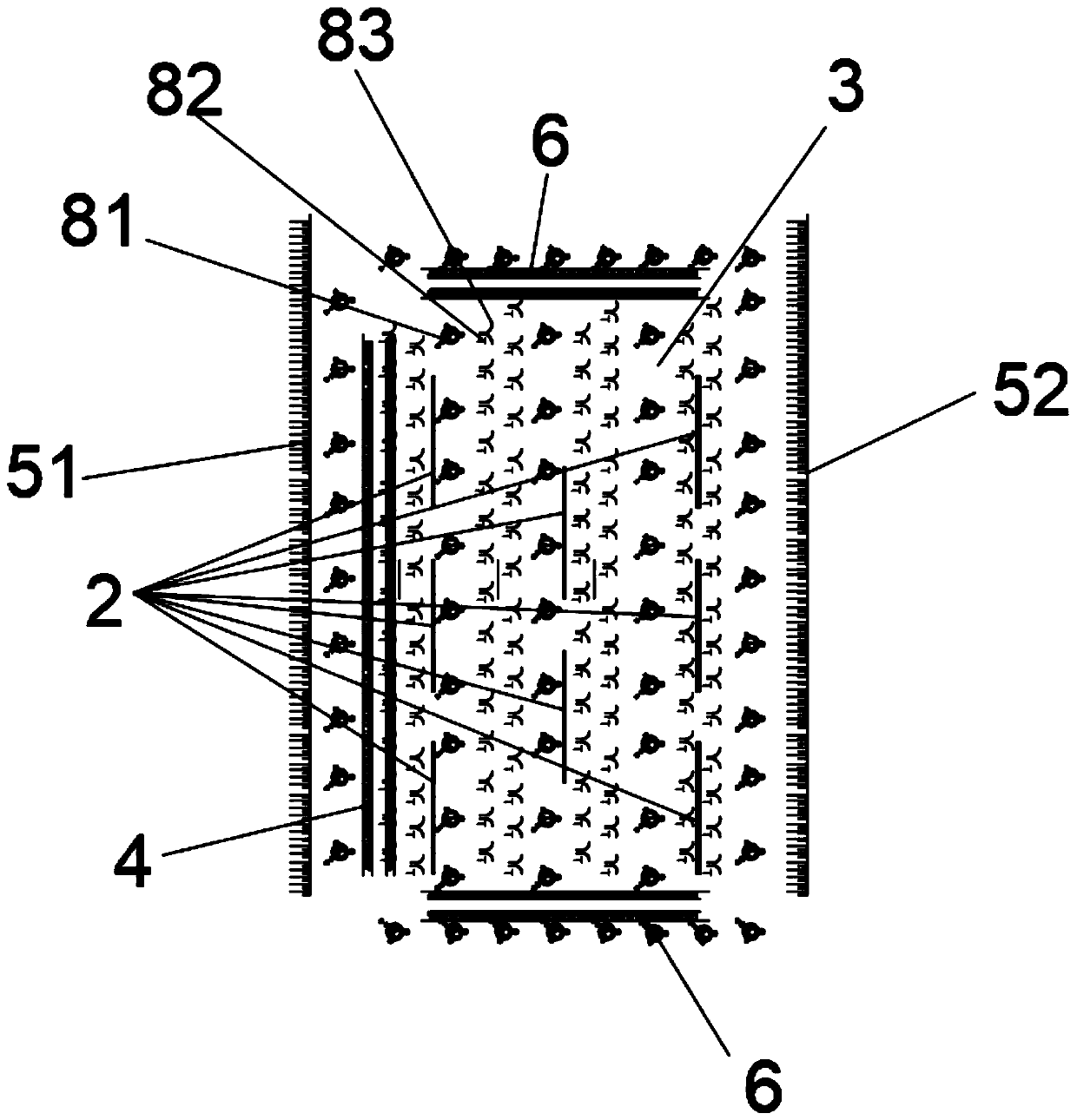 Refuse dump platform structure and refuse dump platform greening method